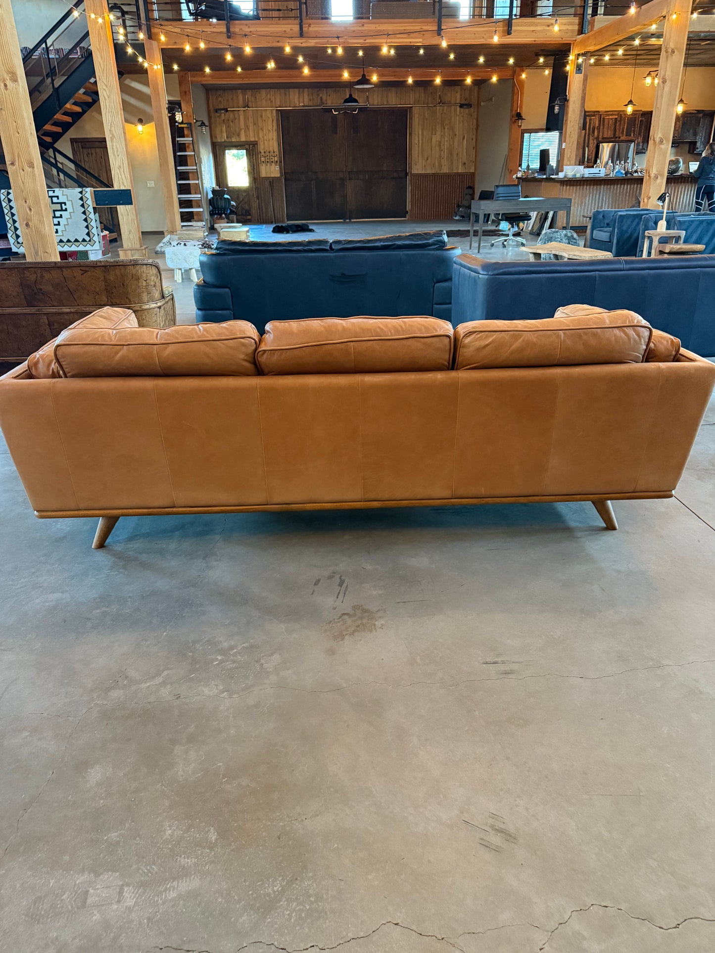 Timber Sofa by Article in Tan Leather