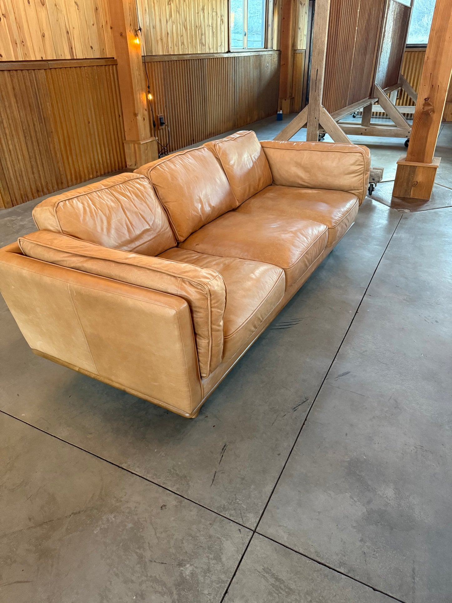 Timber Sofa by Article in Tan Leather