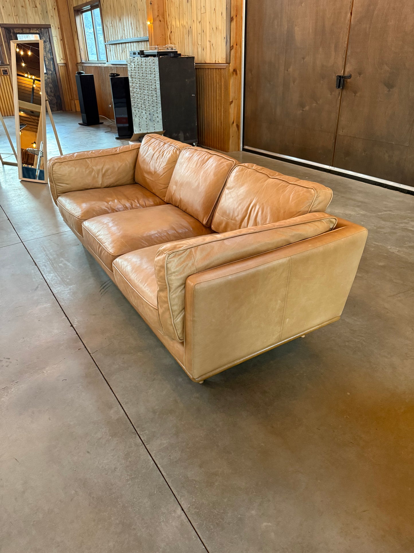 Timber Sofa by Article in Tan Leather