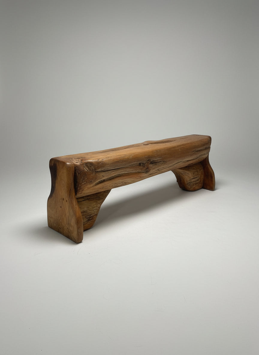 Live Edge Teak Driftwood Bench