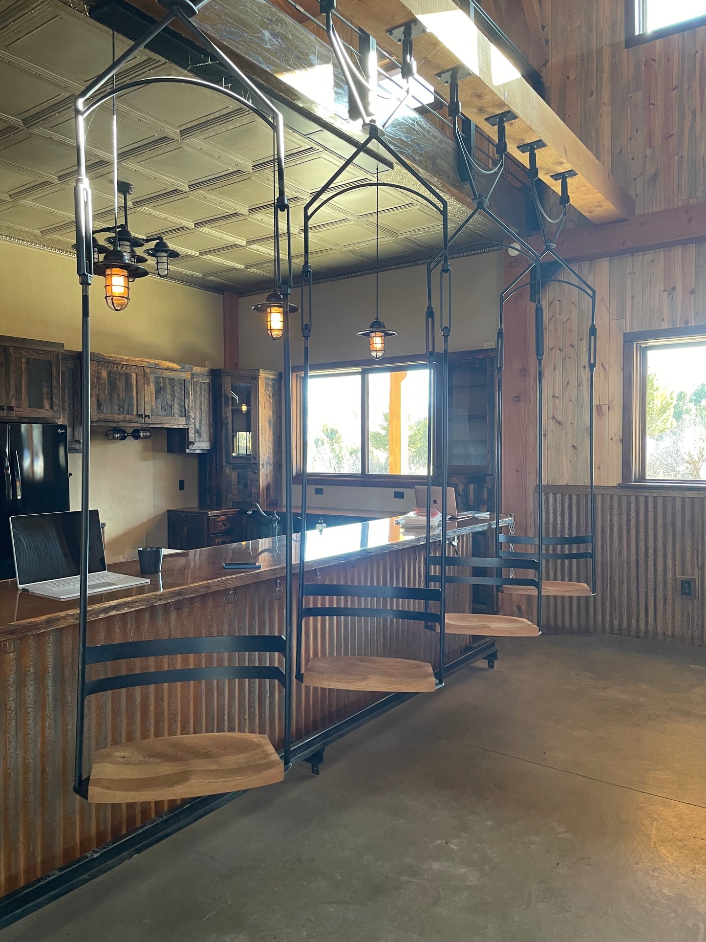 Custom Swing Ski Chairs/Bar Stools