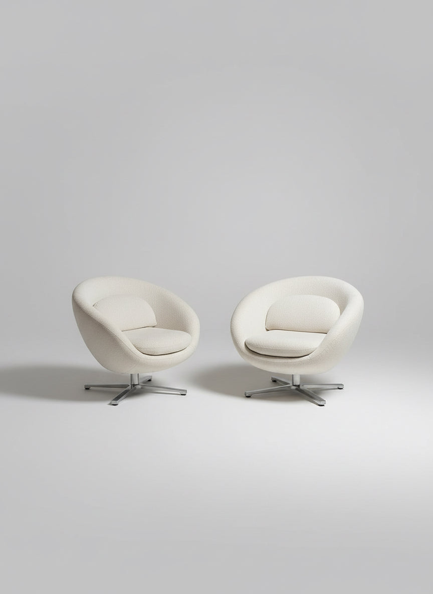 Pair of Mid-Century Modern Swivel Chairs
