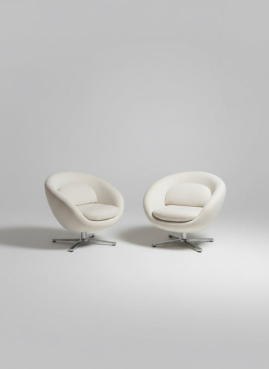 Pair of Mid-Century Modern Swivel Chairs