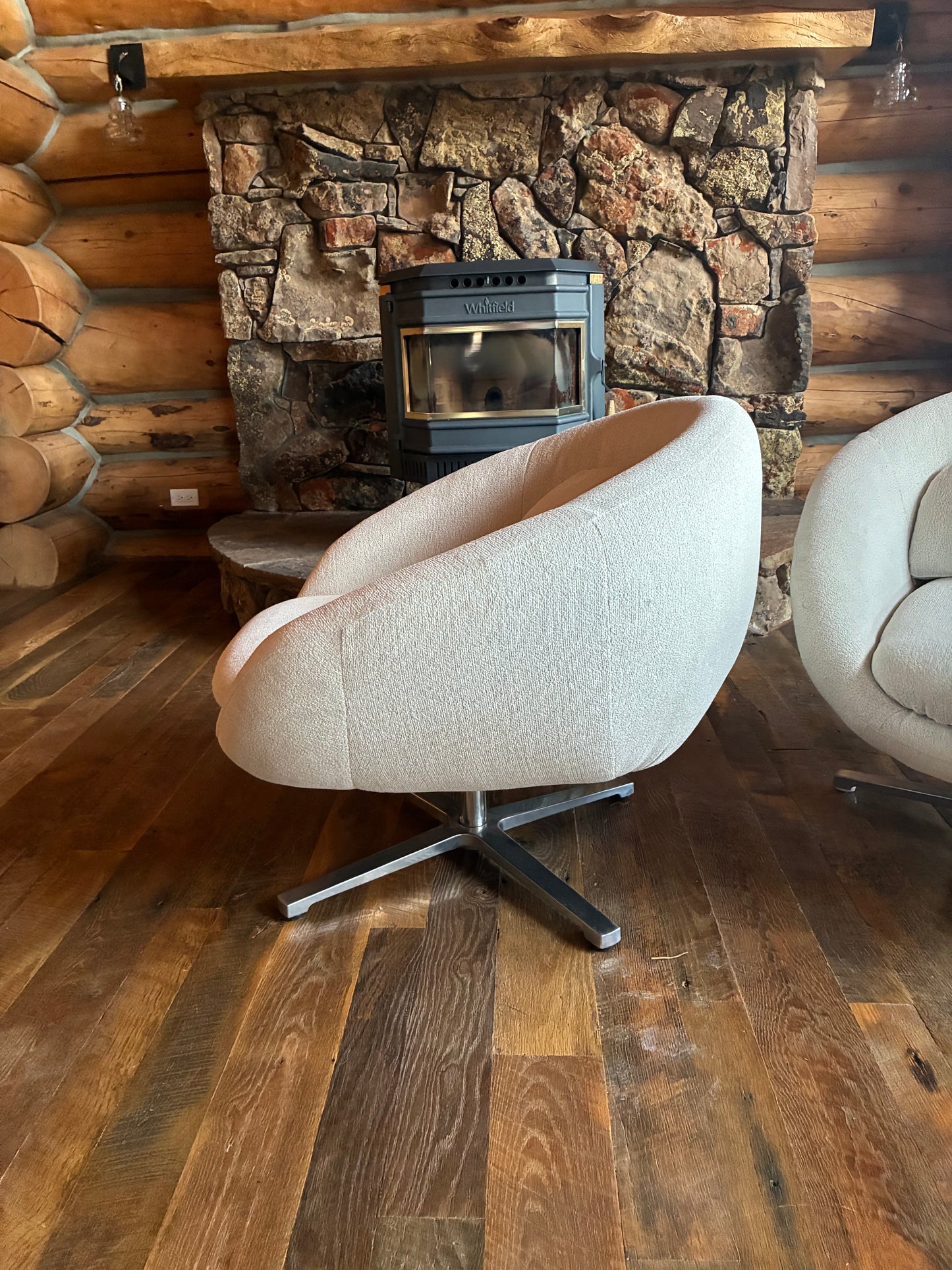 Pair of Mid-Century Modern Swivel Chairs