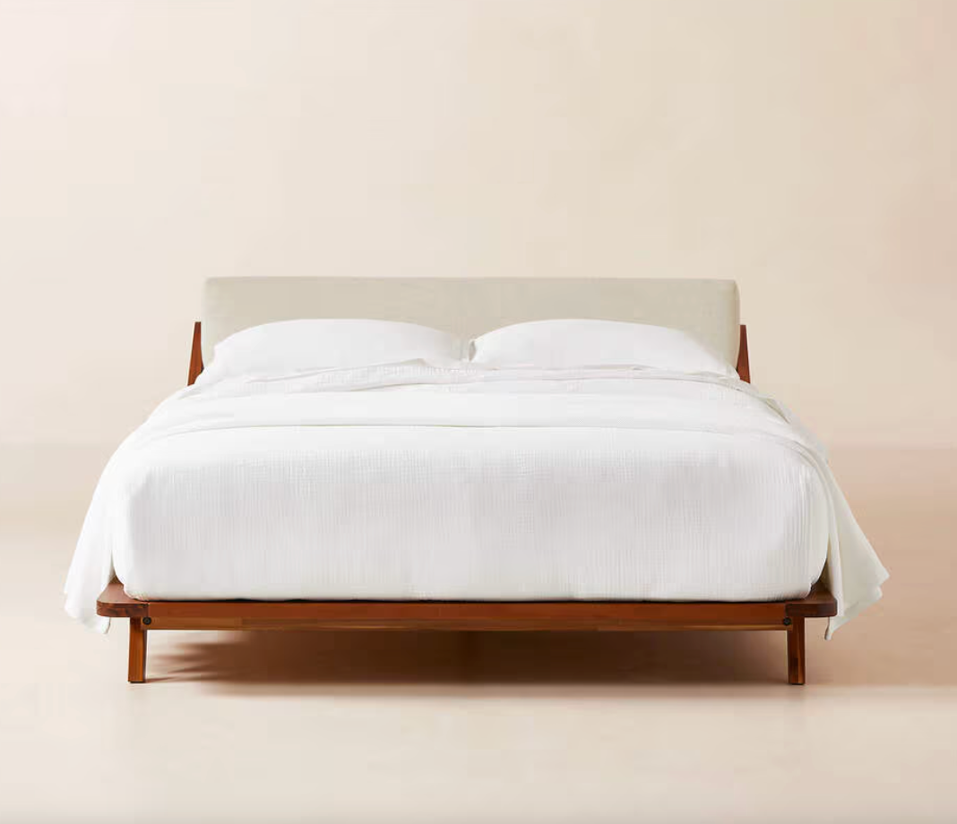 Drommen Acacia Wood Platform Queen Bed