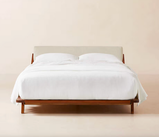 Drommen Acacia Wood Platform Queen Bed